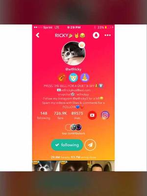 A post by @trendingshow on TikTok caption: Follow @wtfricky & tap his 🔔 & like his 30 new videos for a duet & shoutout I check don't lie