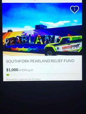 A post by @superraddad on TikTok caption: Go to GoFundme.com search SOUTHFORK PEARLAND RELIEF FUND and please donate for flood relief in Htown