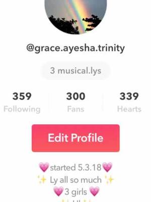 A post by @ayesha.grace.trinity on TikTok caption: Follow new acc @grace.ayesha.trinity 💗ly all this acc is hacked ✨