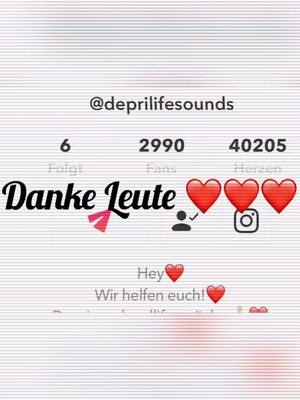 A post by @deprilifesounds on TikTok caption: Danke Leute !!!❤️❤️❤️wir lieben euch so sehr ,und sind so dankbar für jeden Fan und jedem like !!❤️