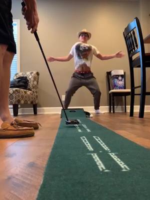 A post by @brendonhobson on TikTok caption: Learning How to Putt  #foryou #foryoupage #4u #viral #fail #rackcity #golf #lmao #funny #fun