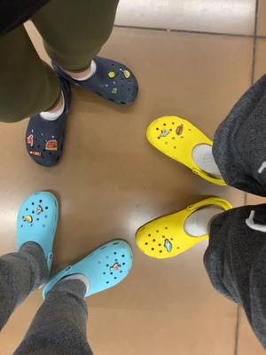 A post by @choo.choo.twins on TikTok caption: off brand crocs aren’t it