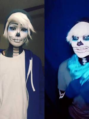 A post by @alleniusregius on TikTok caption: #duet with @clay_silver JK I’d Love a bromance 😘 #undertaleau #underswap #sans #undertale #swapsans