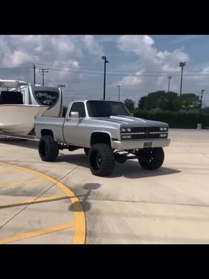 A post by @olepsmitty on TikTok caption: #fyp #foryou #foru #foryoupage #chevy #tintlife #squarebody #silverado #liftedtruck #truck #trucklife #trucksoftictok #usa #mullet #trucks