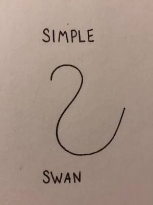 A post by @imprettytiktoked on TikTok caption: Here is a simple way to draw a swan! 🦢 #drawing #tutorial #swan #doodle #verynice