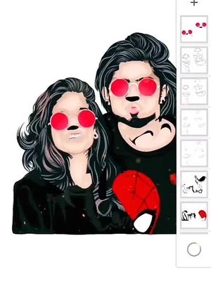 A post by @_yadhu_oyasco_ on TikTok caption: @djkishoremoboy ❤💯 @angel_.roshna #vector #art #hardwork #2days #couplegoals #1millionaudition #infinitepainter #apk #kerivamakkale  PAY💸 WORK🤘😇💯