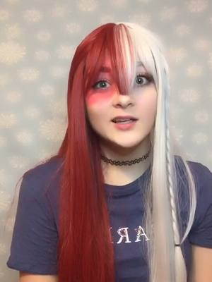 A post by @hannah_moon_ on TikTok caption: If Todoroki spoke what he/she thought #femtodoroki #femtodorokicosplay #todoroki #bnha #shototodoroki