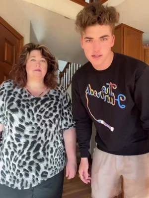 A post by @mommaklaasen on TikTok caption: Our first take trying to do this trend 😝😂 @joeyklaasen