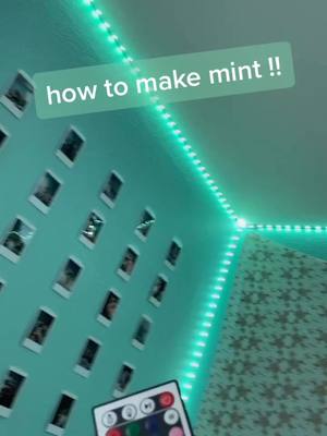 A post by @_ledtutorials on TikTok caption: how to make mint 🍃 !! #ledlights #led #leds #ledchallenge #ledstriplights #ledlight #ledlight #ledshoes #MusicalMindReader #allthedifference