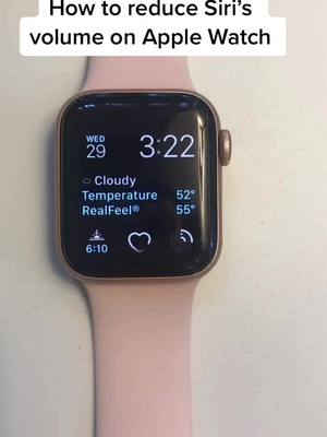 A post by @apple..watch..hacks on TikTok caption: How to adjust Siri’s volume on Apple Watch. Follow for more. #fyp #foryou #foryoupage #applewatch #applewatchseries4 #viral #like #follow