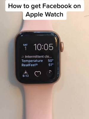 A post by @apple..watch..hacks on TikTok caption: How to get Facebook on Apple Watch! #Follow for more. #fyp #foryou #foryoupage #SonicSpeedMeUp #applewatch #loveisintheair #CleanFreshHype #hack #like