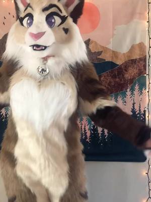 A post by @reignsrave on TikTok caption: With a new suit I figured I’d properly introduce myself!💕 #furryfandom #fursuit