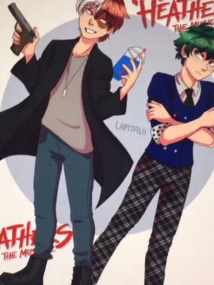 A post by @cars2thesequel on TikTok caption: Those transitions were...rough. But Todoroki is the Doc Marten lesbian we never knew we needed #tododeku #heathersau #bnha