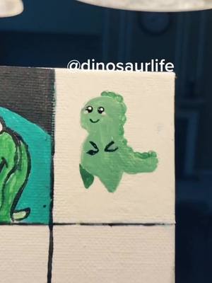 A post by @paint.is.h0t on TikTok caption: @dinosaurlife painting our followers everyday day 5! top comment will decide the next series we do when we run out of space! #fyp #paint #foryoupage