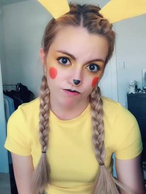 A post by @kitkat_wild on TikTok caption: OLD draft...also if you want to help me get Animal Crossing my Cash App is in my bio 🥺👉🏼👈🏼 #pikachu #pikachucosplay #pokemon #animalcrossing