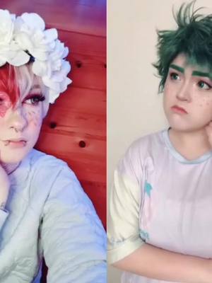 A post by @kute.kitten.cos on TikTok caption: Adorable deku! @simply.yuki.cosplay #pastelmha #pastelshoto #pastelbnha #pasteltodoroki #shototodoroki