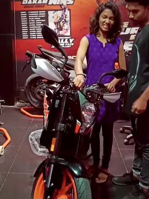 A post by @sonupillai on TikTok caption: Repost.Tq for 5.5M views& 645k likes , sister reaction♥️Soundon#sisterreacrion #1stdayofmybike #sisterlove #ktm #duke #middleclassboys #viral#feelings