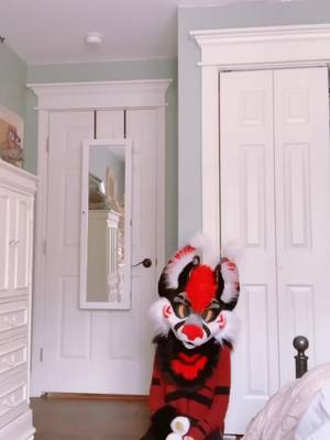 A post by @artemisflame on TikTok caption: I’m running out of audios so tag me in audios you want me to use! DONT SPAM! #furry #furryfandom #fursuit #foryou #fyp #shareyourplaylist #fursuiter