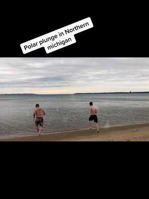 A post by @bstrong_9 on TikTok caption: when the weather hits 40° in Michigan #puremichigan #coldasfûck #polarplunge #hypothermia #foryou @tgoods27