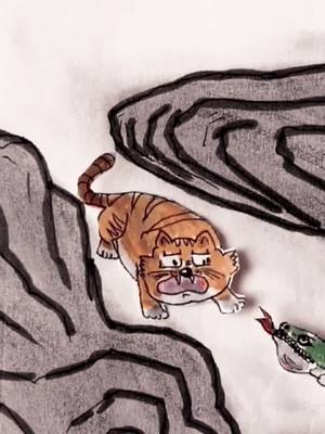 A post by @lovestorieslll on TikTok caption: #fyp #cat #snake #food #drawing #painting #art