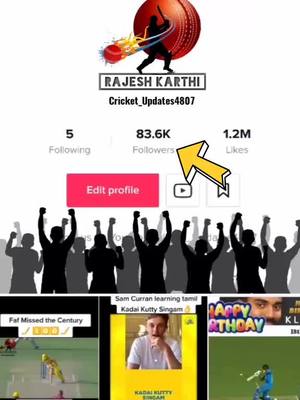 A post by @cricket_updates4807 on TikTok caption: 83K + followers Thankyou for your Support & Keep Support🙏🙏  #cricket_updates4807  #ipl #viral #trending #msdhoni #viratkohli #rohitsharma #cricket