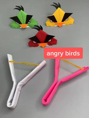 A post by @origamixxx on TikTok caption: which angry birds do you like best?#DIY #promdiy #craft #tutorial #fyp #creative #quarantine #angrybird