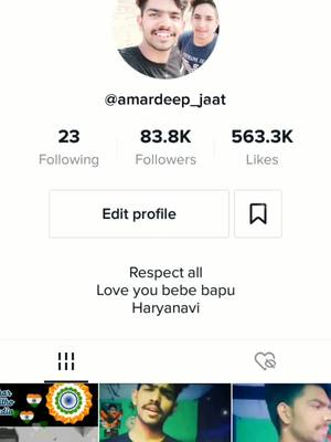 A post by @amardeep_haryanvi on TikTok caption: Ladlo Luv uu Se thamne ❤️❤️#tiktok #amardeepharyanvi @tiktok_india