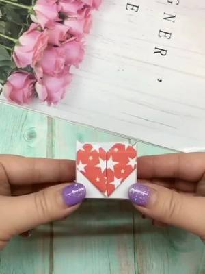 A post by @michellesales02 on TikTok caption: Mini 💕 box. easy for u to make. #DIY #origami #origamitutorial #quarantine #tiktokdiy