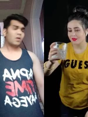 A post by @kuldeepsingh8595 on TikTok caption: Ladki hot hai,  Daroo peene wali hai #duet with @daizyaizy #winechallenge #winelover #trending #foryou #foryourpage #fyp