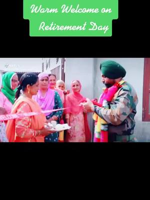 A post by @dhillon_muradwalia on TikTok caption: #warm welcome with family and relatives at home #trending videos #army life #🇮🇳 and #army lovers🥰#