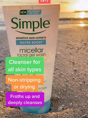 A post by @hyramapproved on TikTok caption: Simple Micellar Gel Wash ($7) *Link in bio to shop! (Affiliate)* #skincarebyhyram #hyramapproved #skincare @simpleskincare