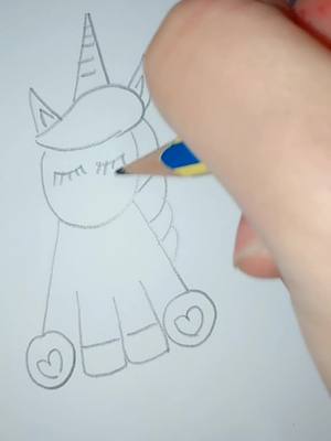 A post by @disegnisemplici on TikTok caption: #baby_unicorn #disegno #disegnare #quarantena #passione #divertimento #disegnaanchetuinsiemeame 🦄🌺❤