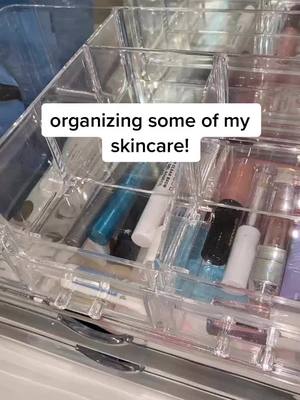 A post by @sk1ncar3 on TikTok caption: do you have a skincare organizer? @bliss @glowrecipe @idewcare @milkmakeup #fyp #skincare #foryoupage #idewcare #skintips #glossier #theordinary