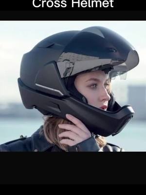 A post by @techmiracle on TikTok caption: Cross VR helmet 😎#4you #fyp #foryou #hightech #technology #tech #futuretech #helmetboy12 #biker #bikelover #motorcycle