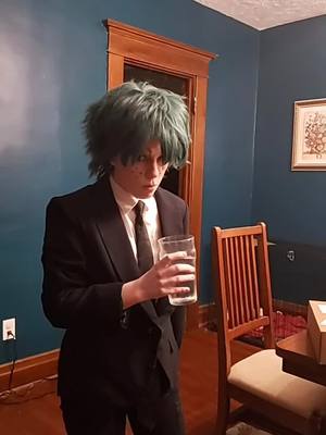 A post by @boku_no_shenanigans on TikTok caption: Don't ask. #cosplay #bnha #anime #villaindeku #deku #au