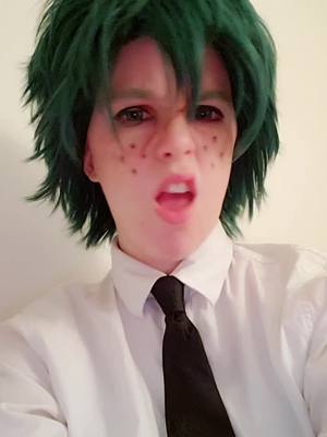 A post by @boku_no_shenanigans on TikTok caption: Alright you fellow shippers! Duet this with your fav Villain! Deku ship! #cosplay #duet #anime #villaindeku #bnha #deku