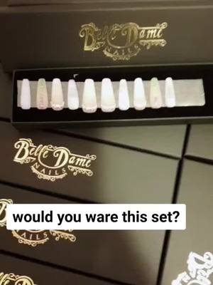 A post by @belledamenails on TikTok caption: #BDLADY #ukfashion #foryou #projectfreetime #nails #nail #nailsdone #nailartist #fakenails #salonlife Would you wear these Nails?