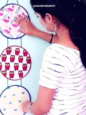 A post by @chandnisdiydecor on TikTok caption: DIY Potato print wall Hanging. Easy to make summer appropriate wall decor 😍 #edutok #edutokmotivation #edutoktech #learnathome #edutokcareer #DIY