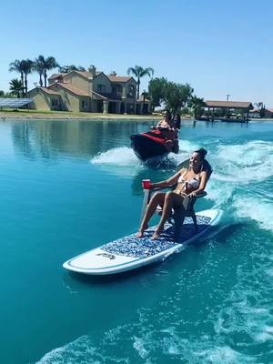 A post by @melbellllllll on TikTok caption: #lakelife #wakesufing #mdw #memorialdayweeked #memorialdayweekend2020 #boredinthehouse #wakeboarding #surfboard #overthirty #family #barstoolsports