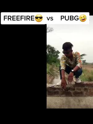 A post by @amargurung882k3 on TikTok caption: FREEFIRE😎 vs PUBG🤣 #tiktokindia #tiktokfreefire #garena #freefire #freefireindiaofficial #trending