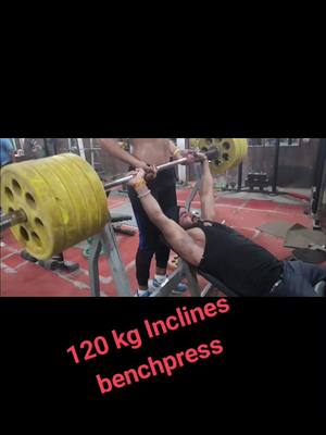 A post by @champion175 on TikTok caption: #SwagStepChallenge #hariyana_aale #foryoupage #navratnacoolchampi #royal_jaat_swag 120 kg Inclines benchpress