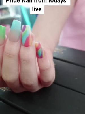 A post by @belledamenails on TikTok caption: #BDLADY #ukfashion #foryou #pridemonth  #rainbow #nails #nail #acrylicnails #fakenails #nailartist #nailsdone