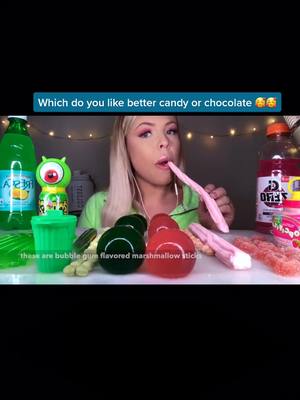 A post by @hunniebee..asmr on TikTok caption: ASMR eating marshmallow strip #asmr #foryou  I’m going live!!