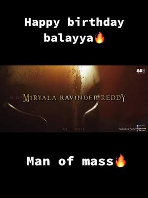 A post by @haneef070805 on TikTok caption: Happy birthday balayya❤️ #ballaya #birthday #teaser #bb3 #nbk #birthdayswag #jaiballaya