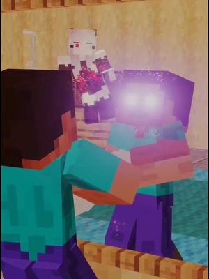 A post by @glowlandstudios on TikTok caption: Don't be scared... #Minecraft #animation #wipeitdown #wipeitdownchallenge #herobrine