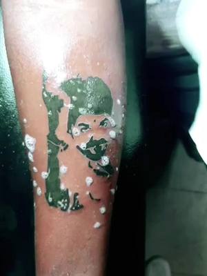 A post by @arunartist07 on TikTok caption: Vijay Mersal Tattoo #mersal