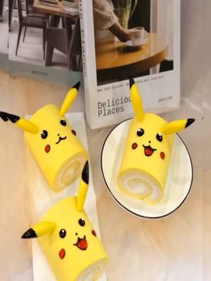 A post by @pikachuu7600 on TikTok caption: #foryou #pikachu #pokemon #eatcake #relax #japan