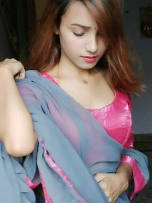 A post by @ruby_sharma.18 on TikTok caption: huku. chlaungi m😁#viral #MyntraEORSChallenge #foryou #foryourpage #ruby_sharma18 #rubydiamond #saree #ruby #trend