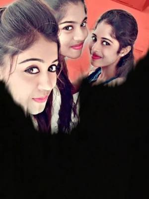 A post by @cl_me_darshanu_hsn on TikTok caption: #doubleexposure My besties👭@madhu_gowda066 @dhanushree7 @yasar_cm_ @pushpapushpa1346