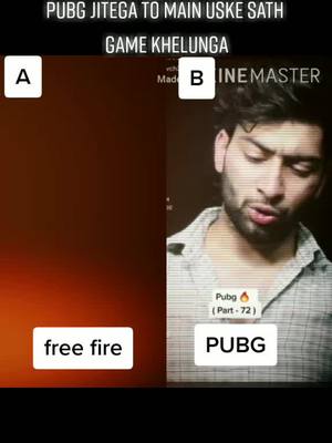 A post by @sanjay_198 on TikTok caption: dekhte Hain Kaun jitega. ..pUBG🔥or free fire #tiktokindia #viralvideo #fyp #foryoupage #trend #pubg #free_fire #tiktok